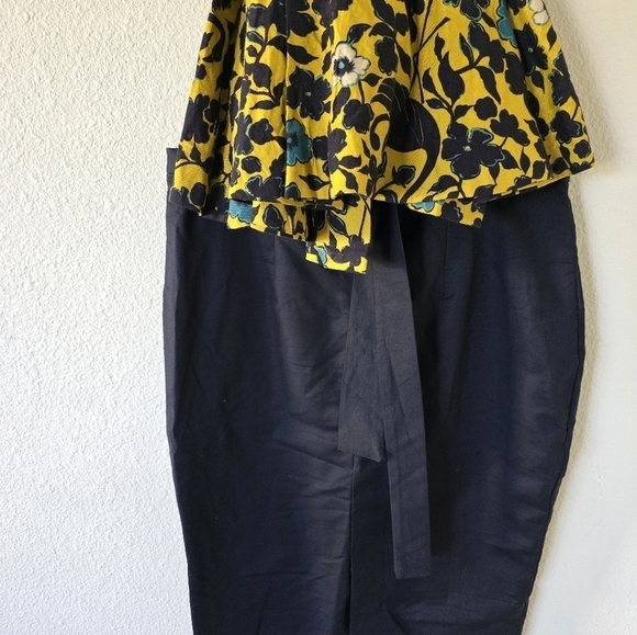 African Print Women's Floral Print 2PIECE Set Skirt&Open Top W Belt art to wear - Picture 6 of 11